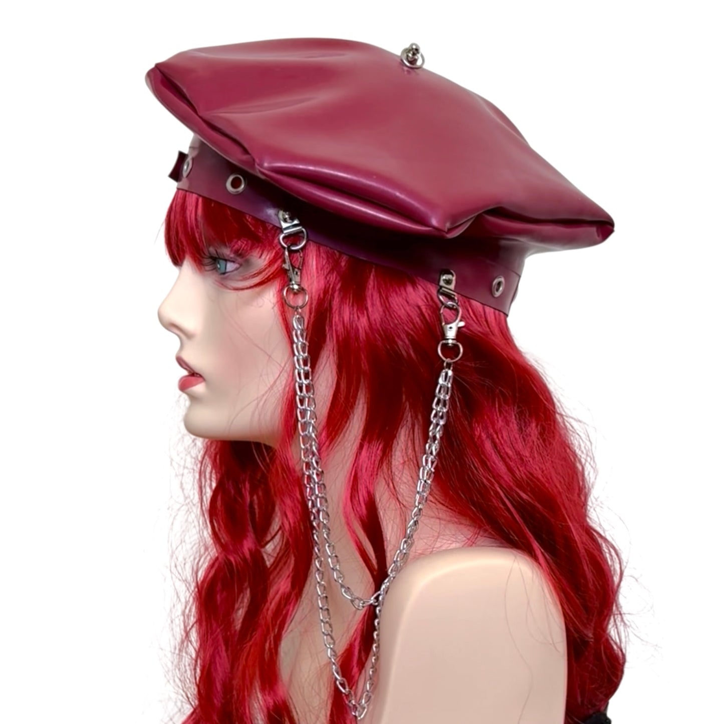 Latex Chain Beret