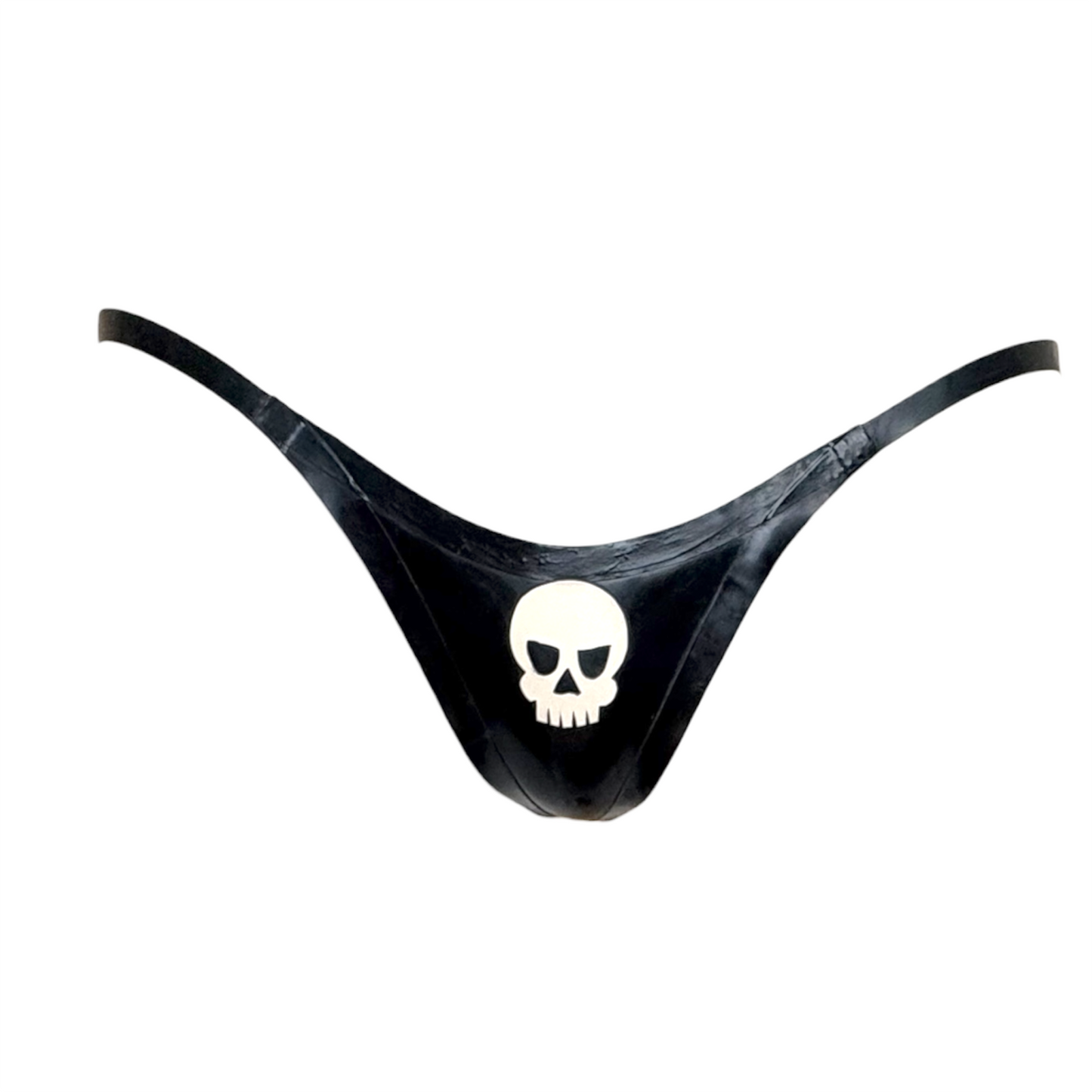 Latex Skull Micro Triangle Bikini