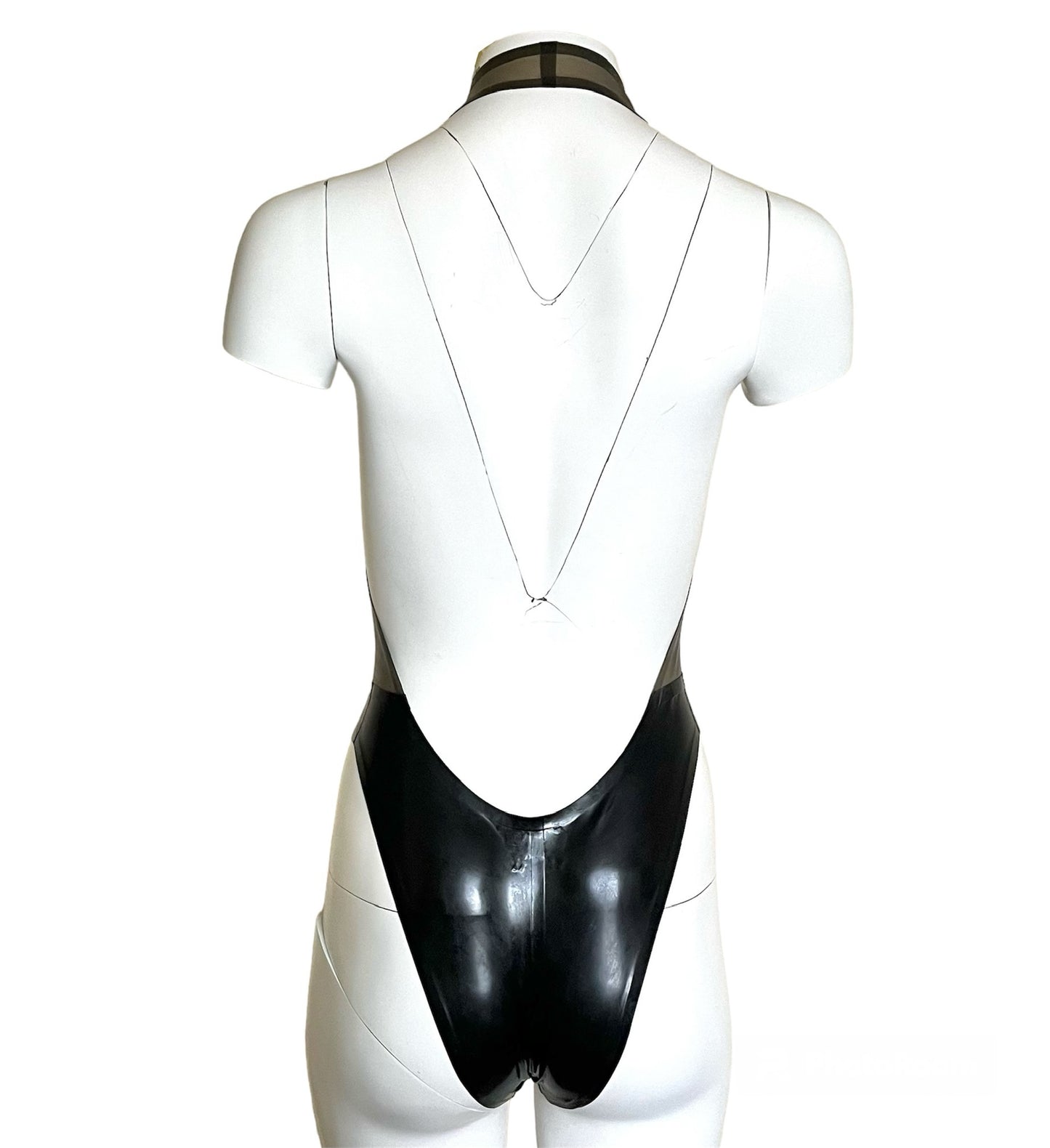 Latex Skimpy Hi Leg Swimsuit Body Suit