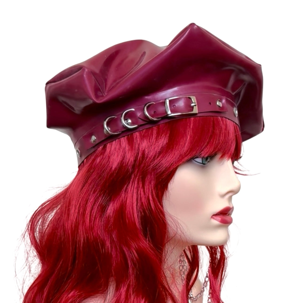 Latex Chain Beret