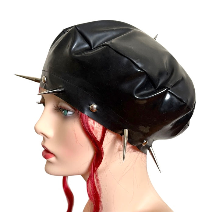 Latex Spiked Beret