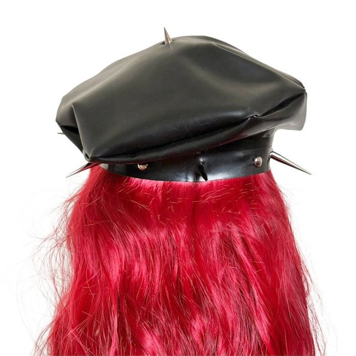 Latex Spiked Beret