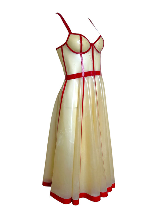 Latex Cage Midi Dress