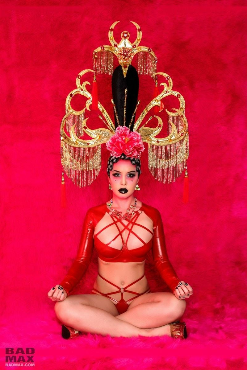 Latex Strappy Briefs / Pants with O Ring