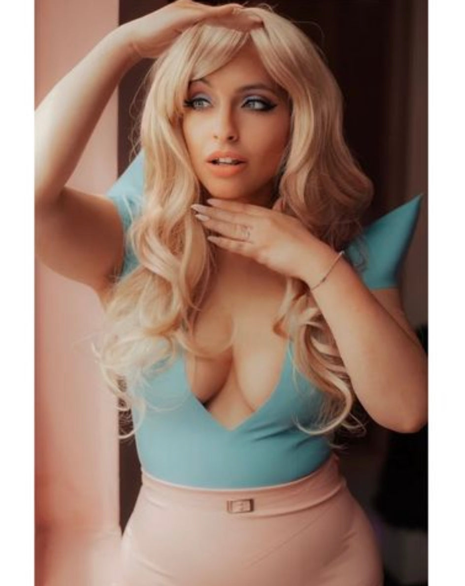 Latex Pointed Shoulder Thong Back Bodysuit