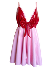 Latex Babydoll Split Front Lingerie Dress