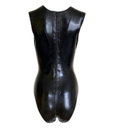 Latex Deep V Sleeveless Bodysuit