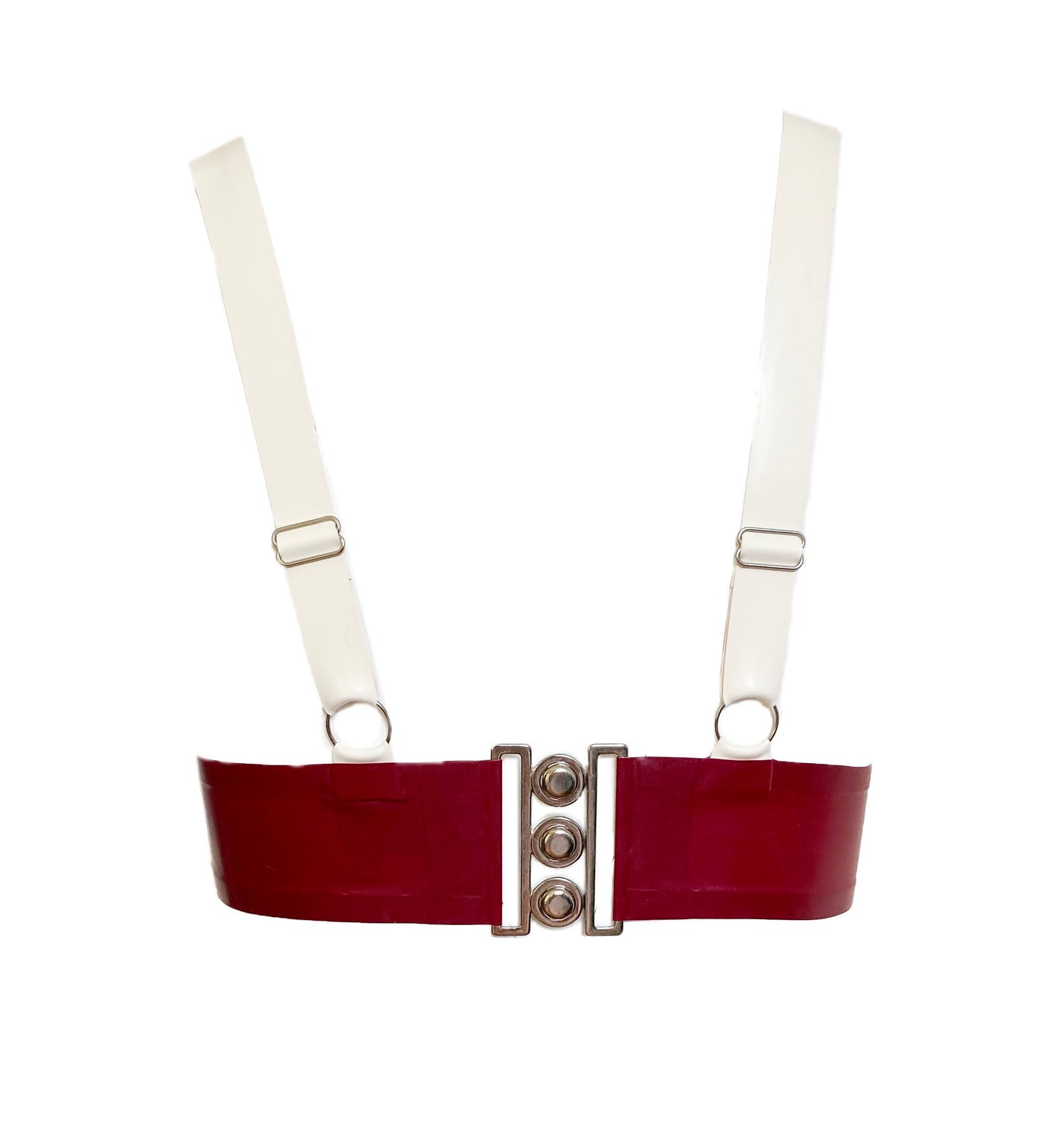 Latex Underwired Military Bra with Studs