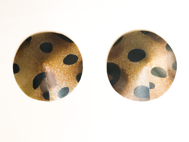 Latex Leopard Print Nipple Pasties