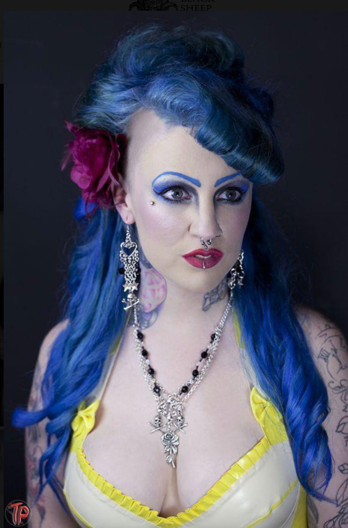 Latex Wide Circus Stripe Halterneck Latex Bra