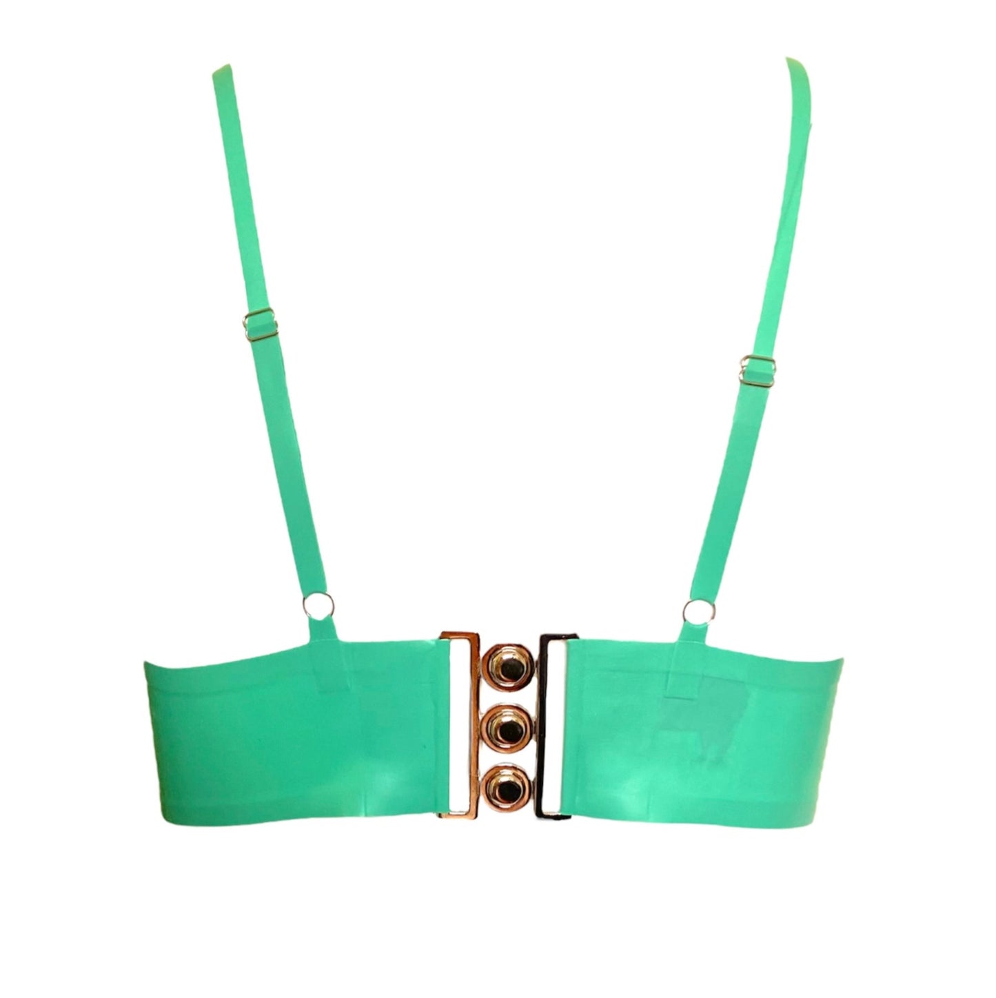 Latex Open Cup & Bow Underwired Bra