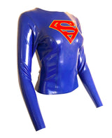 Latex Supergirl Long Sleeved Top