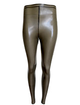 Latex Leggings With Back Seam And Bow