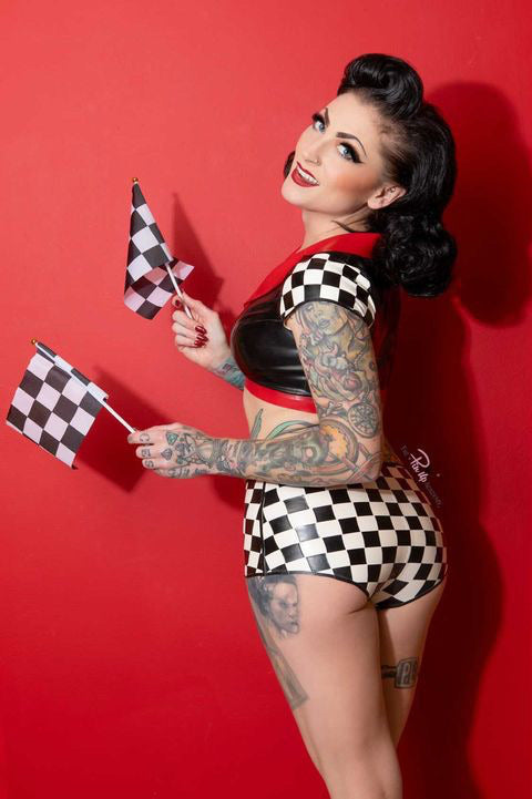 Chequered Hot Pants / Grid Girl Shorts