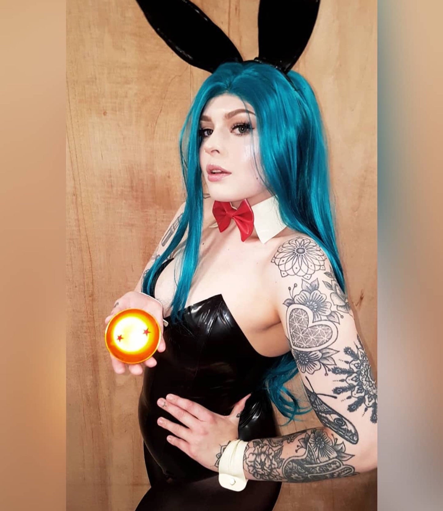 Latex Collar and Bow Tie