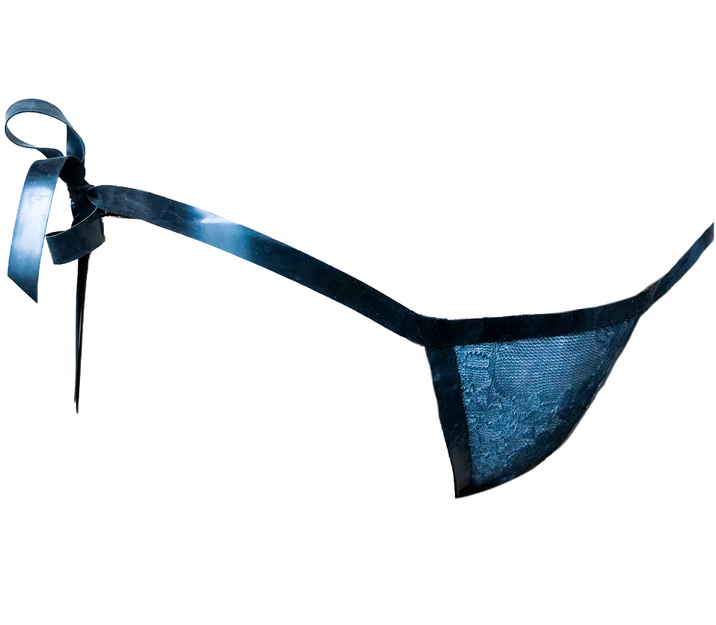 Latex Lace Micro Bikini Top and Bottoms