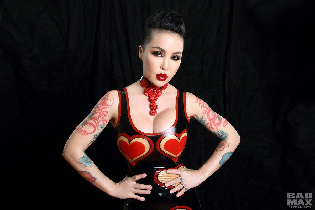 Latex Rose Necklace Choker