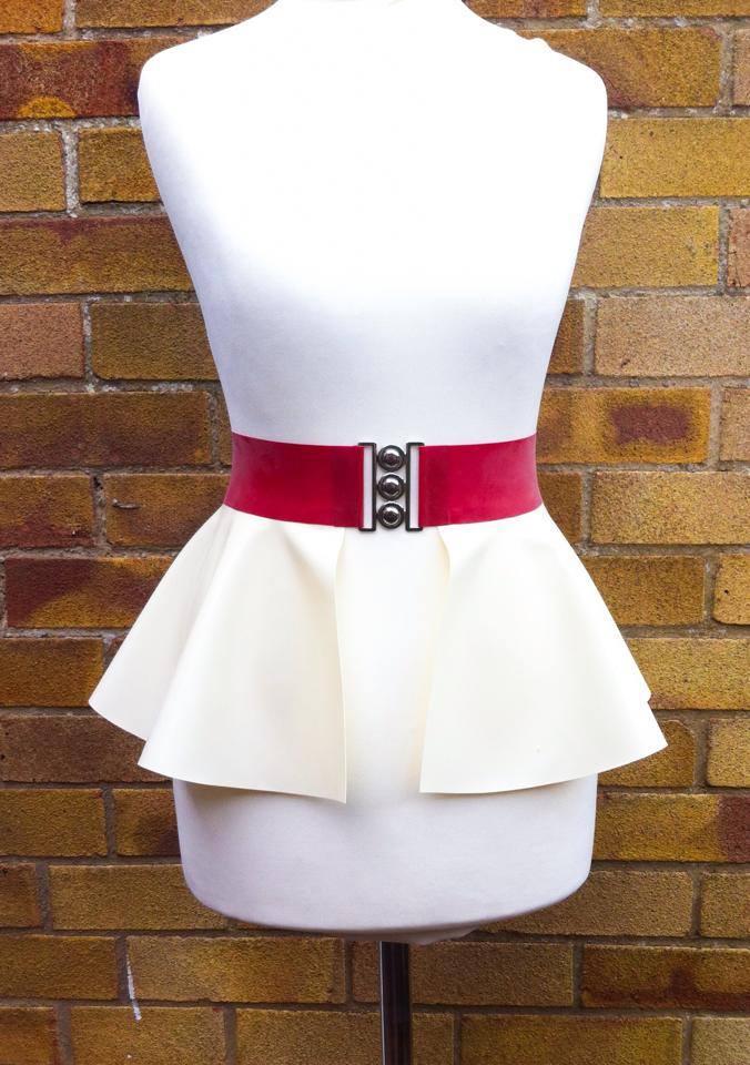 Latex Peplum Belt