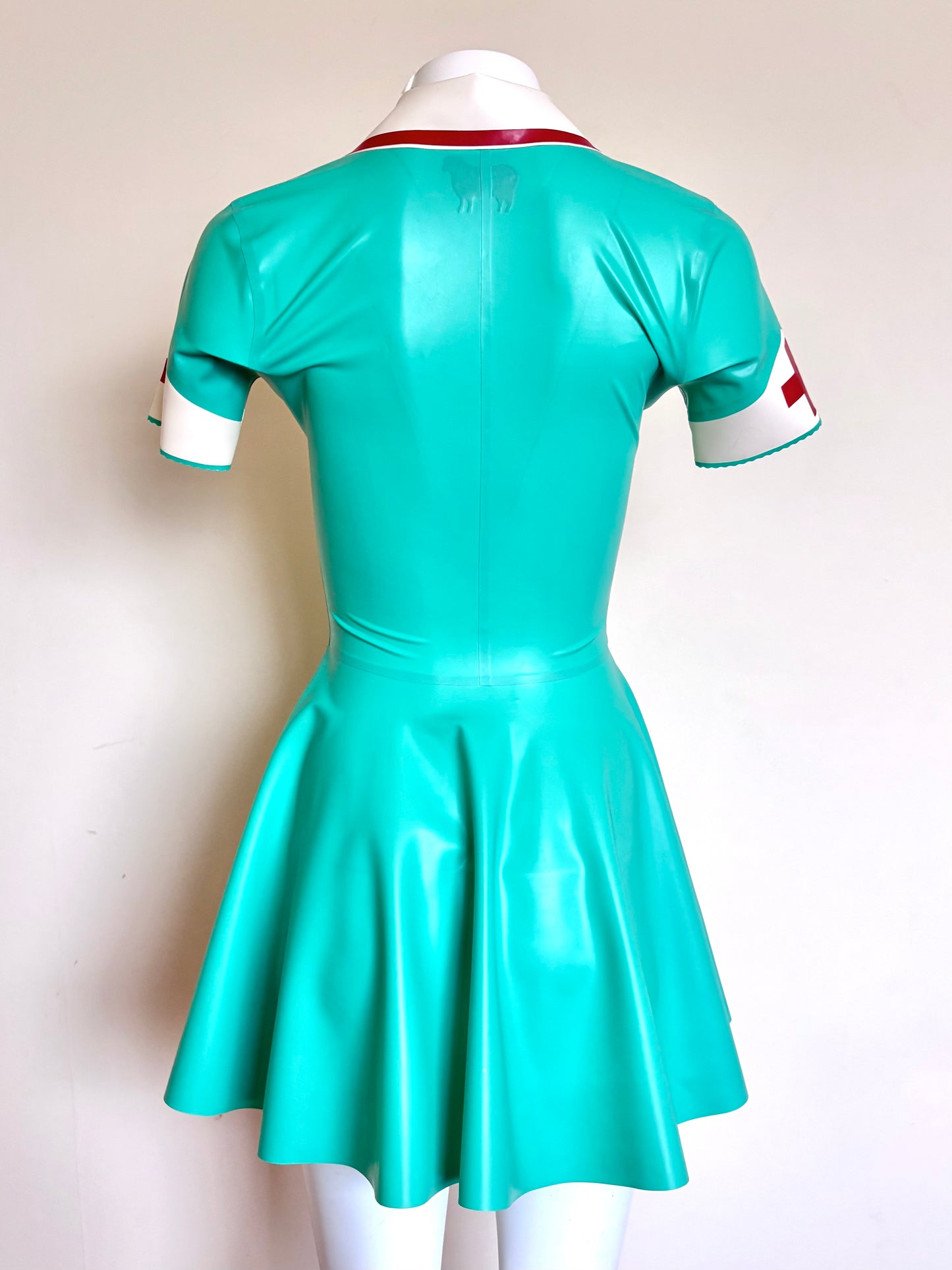 READY TO SHIP -  Jade Nurse Dress with Circle Skirt - UK 8