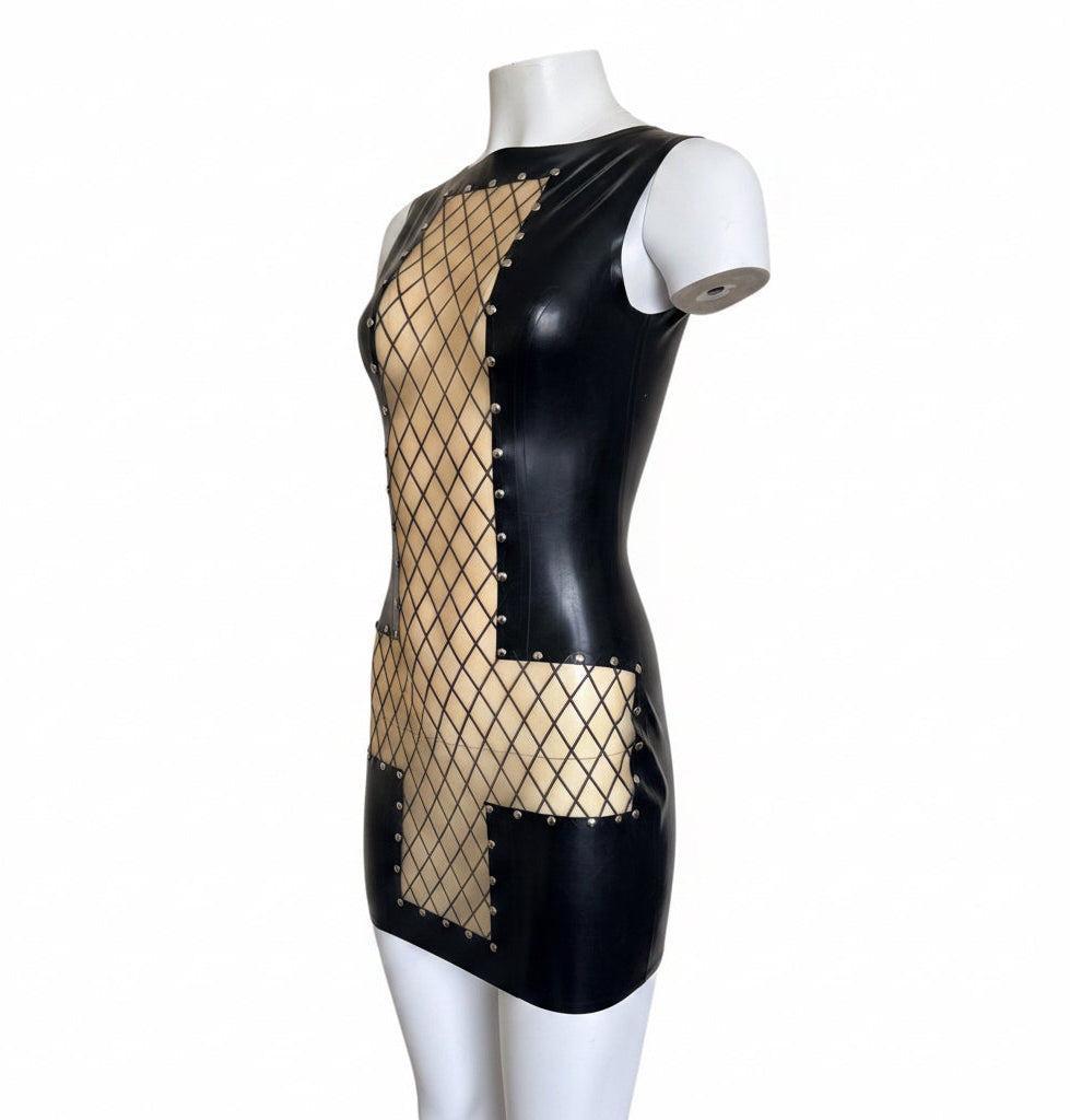 Dissent Fishnet Cross Mini Dress