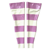 Latex Striped Footless Stockings