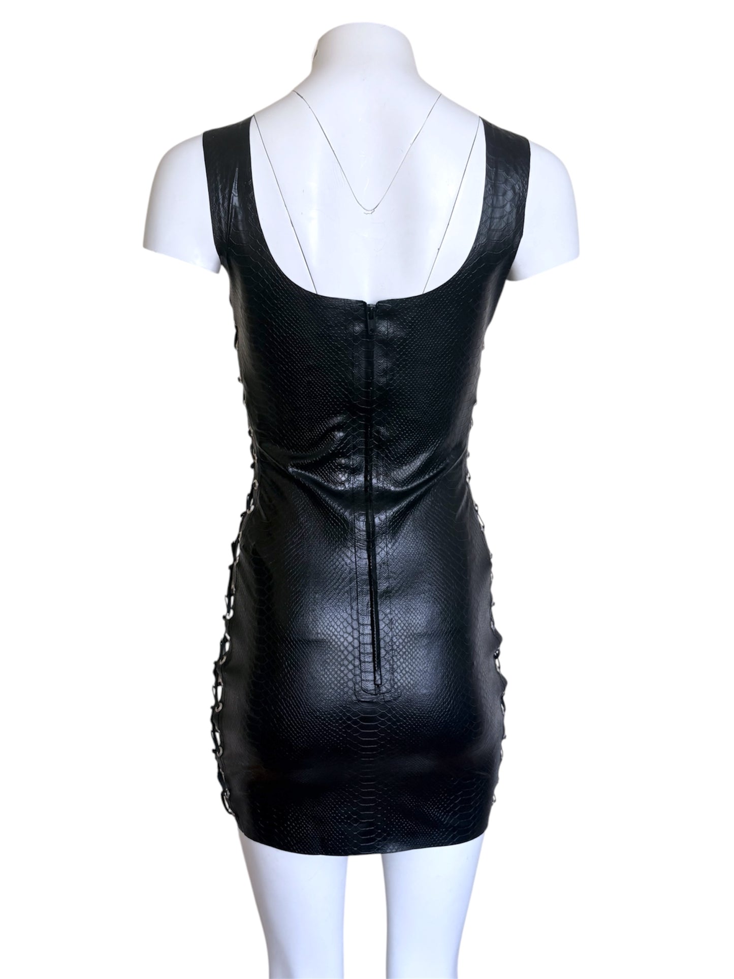 Serpens Snakeskin Latex Mini Dress
