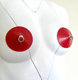 Latex Nipple Pasties with O Rings