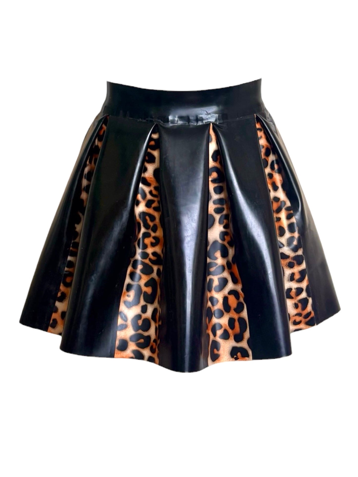 Ansellia Leopard Pleated Mini Skirt