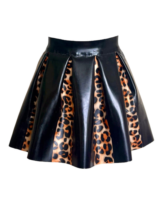 Ansellia Leopard Pleated Mini Skirt