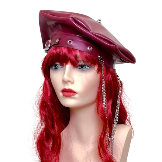 Latex Chain Beret