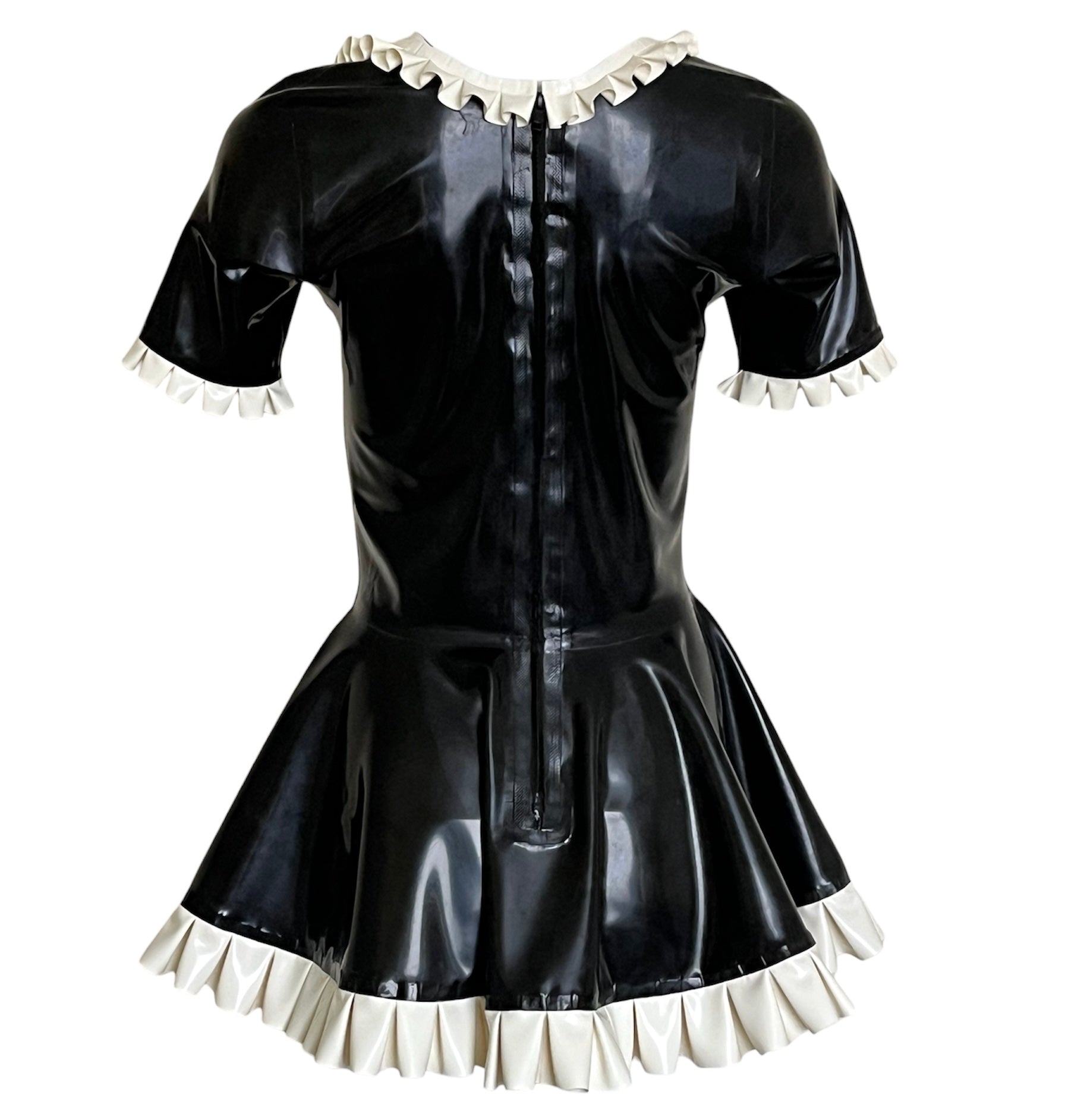 Latex Short Sleeved Mini Maid Dress Black Sheep Latex Latex Short Sleeved Mini Maid Dress Black Sheep Latex