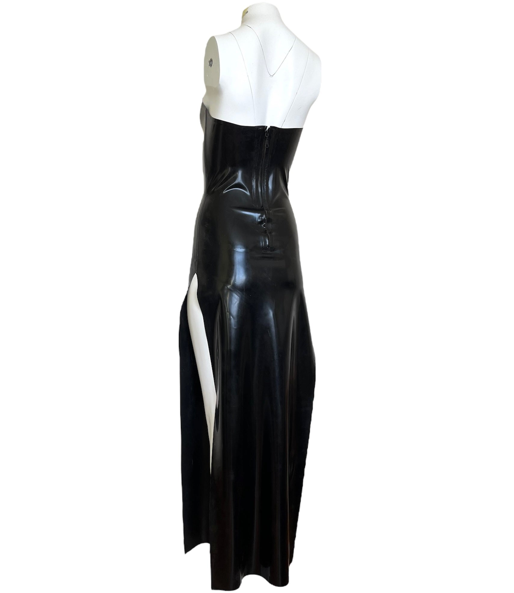 Latex 'Holli' Strapless Long Dress with Side Slits Black Sheep Latex Latex 'Holli' Strapless Long Dress with Side Slits Black Sheep Latex