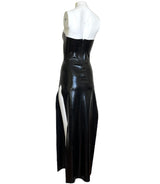 Latex ‘Holli’ Strapless Long Dress with Side Slits