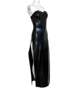 Latex ‘Holli’ Strapless Long Dress with Side Slits