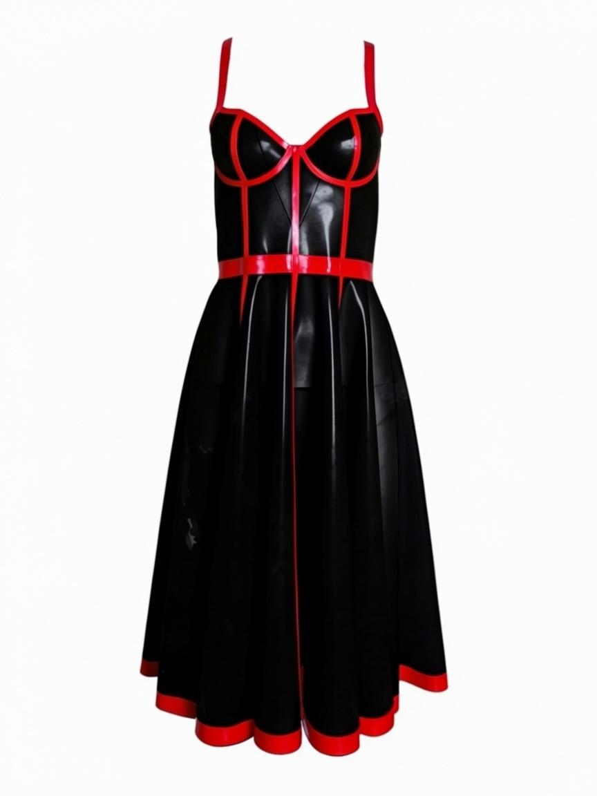 Latex Cage Midi Dress