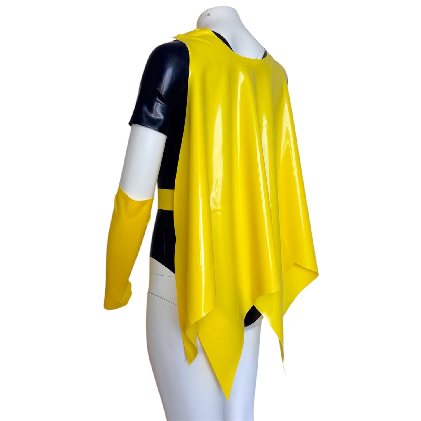 Latex Batgirl Outfit - Bodysuit / Belt / Cape / Gloves