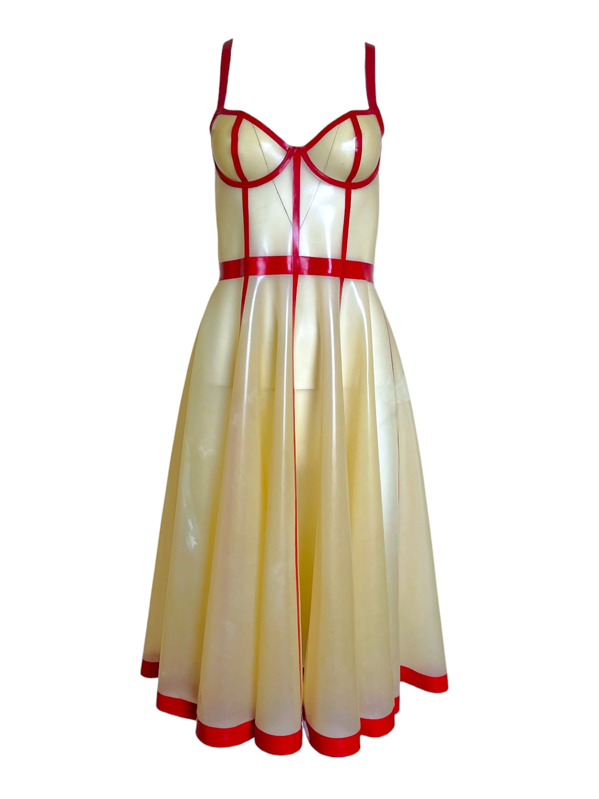 Latex Cage Midi Dress