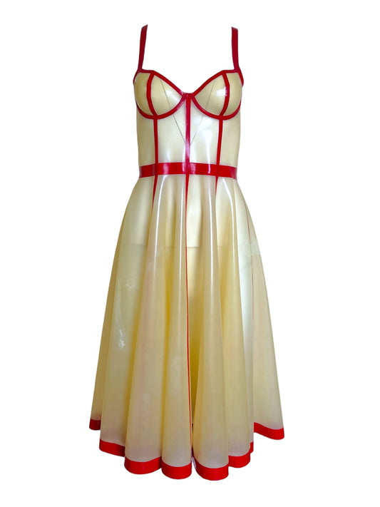 Latex Cage Midi Dress