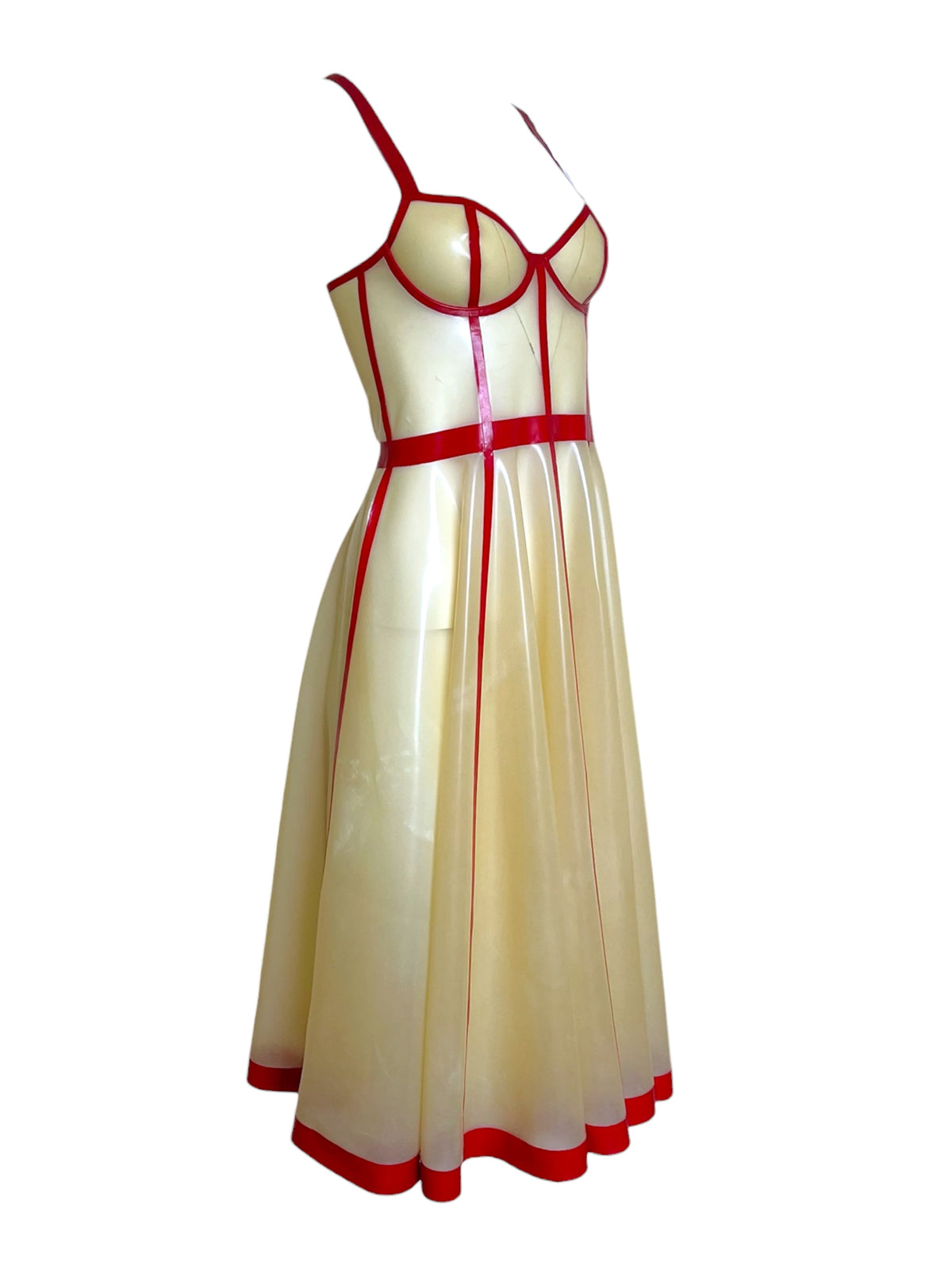 Latex Cage Midi Dress
