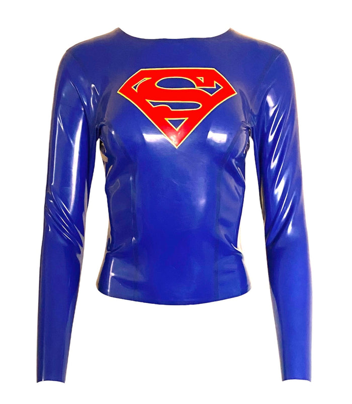 Latex Supergirl Long Sleeved Top