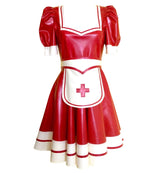 Latex Nurse Swing Dress and Apron