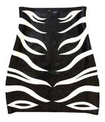 Latex Zebra High Waisted Mini Skirt