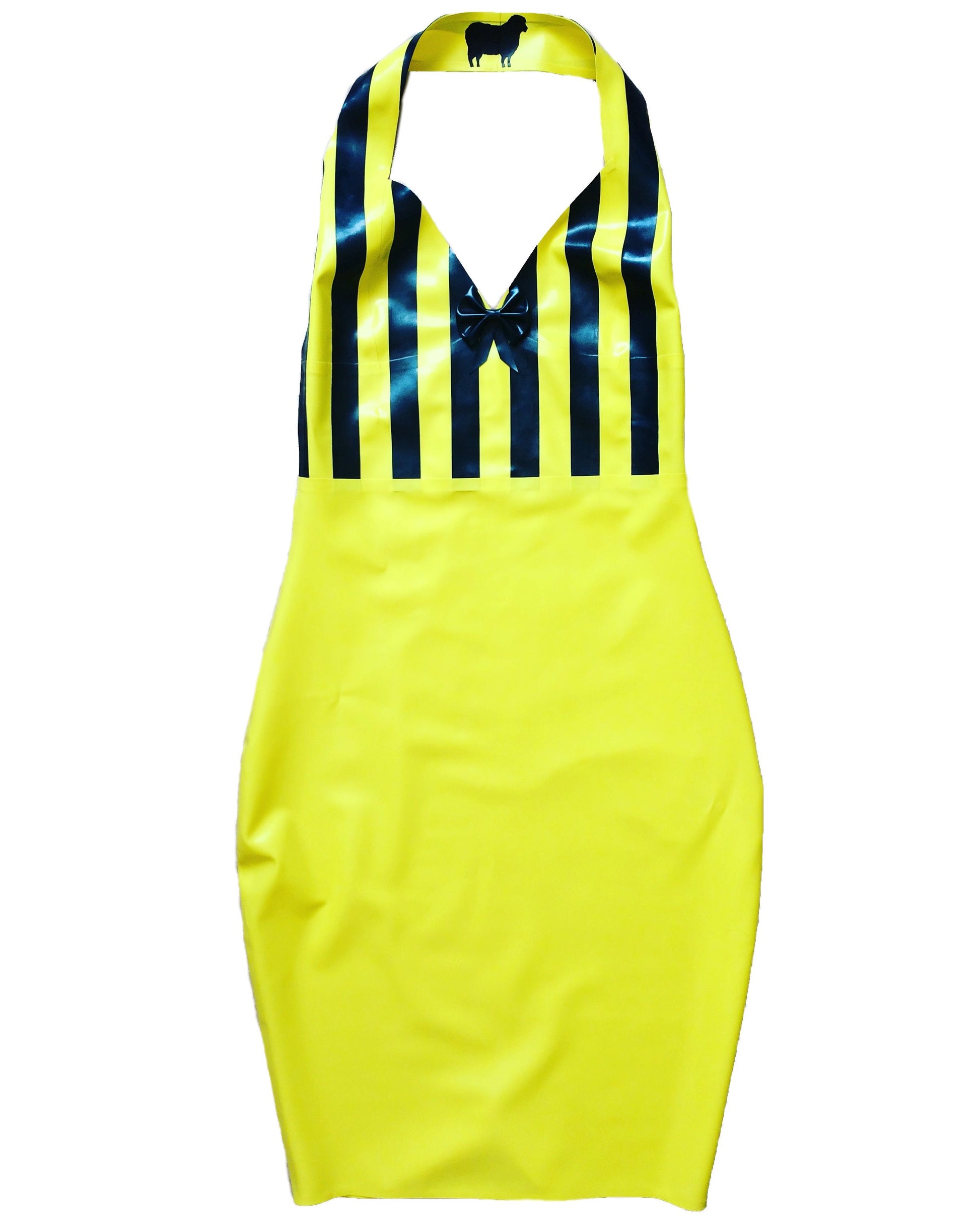 latex line dress Latex Dress With Plunge Neck Line and Low Back. Tight Body-con Mini Dress. Custom Made