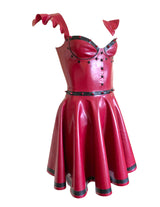 Latex Bra Cup Circle Swing Dress with Metal Spikes
