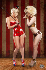 Latex Circus Ringmaster Playsuit with Tails
