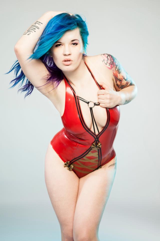 Latex Deep V Neck Corset Design Body Suit